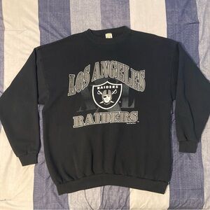 Vtg 90’s Los Angeles Raiders Mens Sweatshirt Sz 3XL Crewneck Black USA